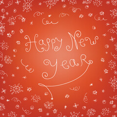 Sticker - Handwritten quirky new year background