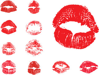 Wall Mural - vector kiss icons