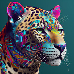 Sticker - pop art tiger Generative AI