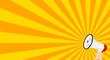 © barks - Megaphone and hands banner vector illustration