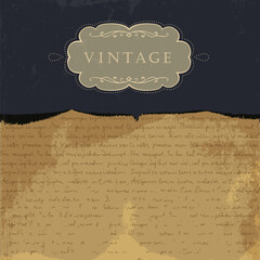 Wall Mural - Vintage burned paper background, with space for text.