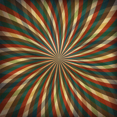 Wall Mural - Vintage swirl rays background.