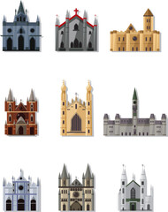 Sticker - cartoon Fairy tale castle icon