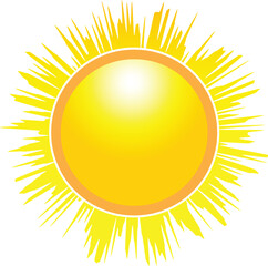 Poster - The Sun isolated on white background. Vector illustration