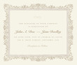 Vector Beige Ornate Frame. Easy to edit. Perfect for invitations or announcements.