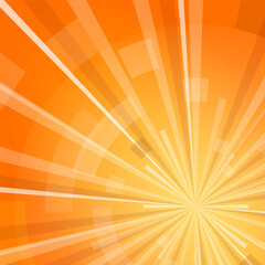 Poster - Yellow and Orange digital shine with transparent particles around