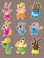 Wall Mural - summer animal stickers