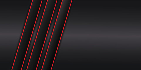 Red line and black abstract background