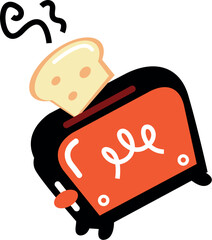 Retro toaster, vector illustration