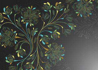 Poster - floral background