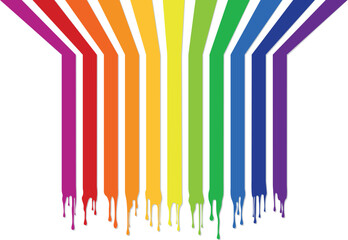 Sticker - colorful stripes with drops, vector backgrounds