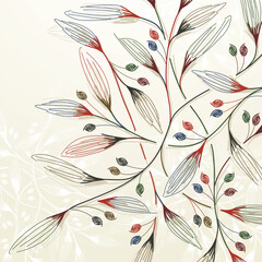 Wall Mural - floral background