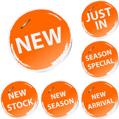 Wall Mural - Set of 6 labels that can easily be converted to change text and colour