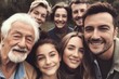 © Future Vision - Portrait of happy caucasian family embracing, created using generative ai technology