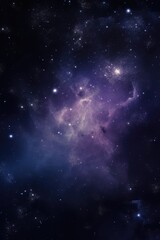 Wall Mural - solar system with planets and stars on night sky, created using generative ai technology