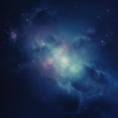 Wall Mural - solar system with planets and stars on night sky, created using generative ai technology