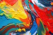 © Future Vision - Close up of multi coloured paints background, created using generative ai technology