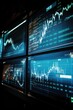 © Future Vision - Financial stock market data displayed on screen, created using generative ai technology