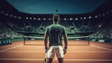 Fototapeta Sport - Tennis Player Man, Generative AI, Illustration