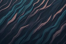 A Blue And Brown Abstract Background With Wavy Lines