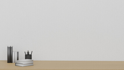 On the working table create from 3D reder program