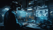 © djvstock - The expert engineer uses futuristic equipment to innovate industry technology generated by AI