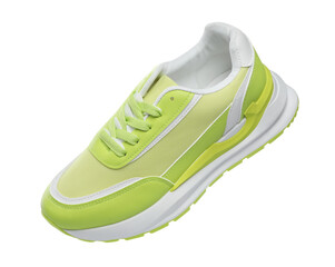 Sticker - One stylish light green sneaker isolated on white