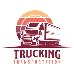 Poster - Trucking Transportation Logo Illustration Design