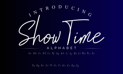 best alphabet show time amazing script signature logotype font lettering handwritten