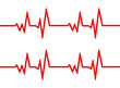 heartbeat cardiogram red vector design
