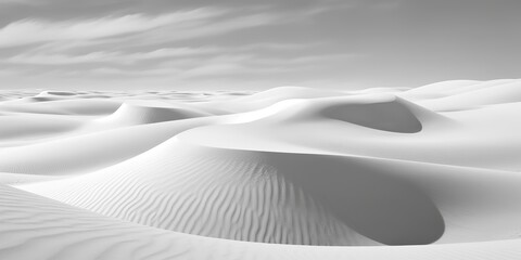 Wall Mural - AI Generated. AI Generative. Beautiful white sand dune with blue sky. Graphic Art