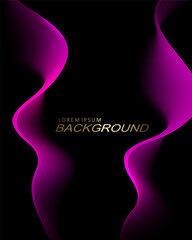 Wall Mural - Wavy isolated abstract pattern on a black background
