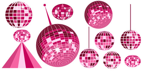 aesthetic pink disco ball