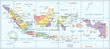 Indonesia map - highly detailed vector illustration