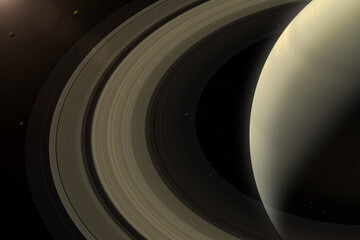 Wall Mural - planet saturn. saturn - gas giant planet. saturn is the sixth planet from the sun. elements of this 