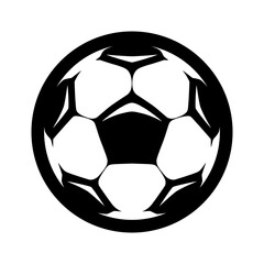 Wall Mural - Soccer ball, football icon. Sport games. Sporting equipment. Emblem, badge.