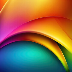Wall Mural - abstract colorful wave background in a square format. generative ai