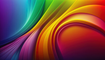 Wall Mural - abstract colorful background with lines and waves. generative ai