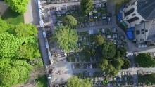 church cemetery city prague czech republic Unbelievable aerial view flight drone