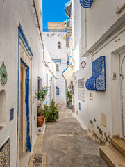 Wall Mural - Street in the medina of Hammamet, Tunisia