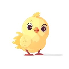 Wall Mural - Playful baby chick artwork with a burst of vibrancy