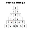 Pascal's triangle diagram in mathematics. Binomial theorem in elementary algebra. Mathematics resources for teachers and students.
