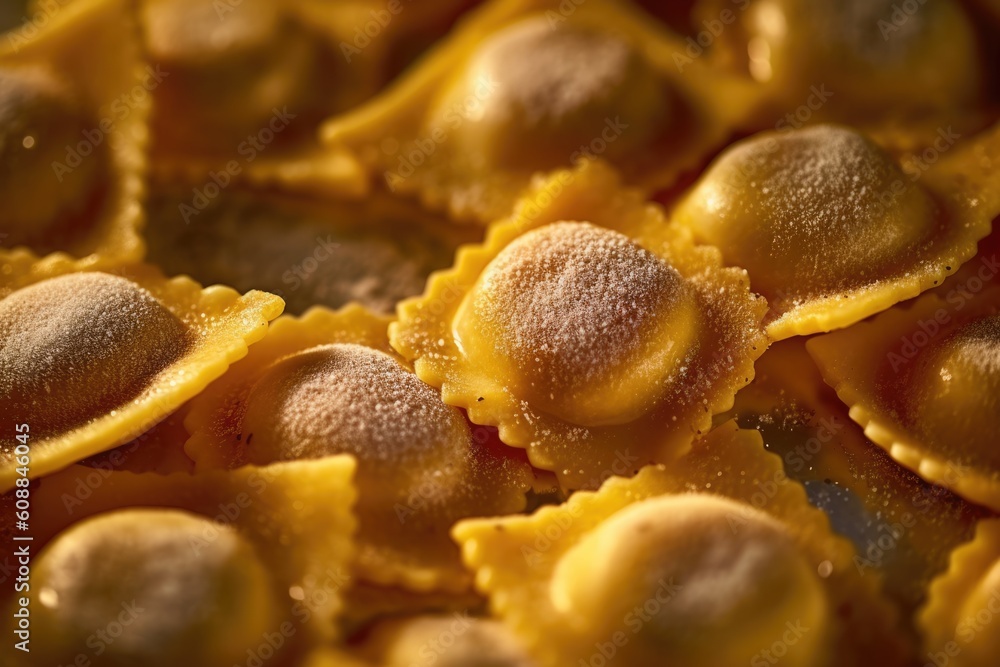 Italian Ravioli food photography - made with Generative AI tools Stock ...