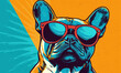 Pop Art Bulldog. A x and Unique Digital Artwork