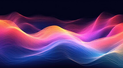 Wall Mural - Glowing neon abstract background created with Generative Ai Technology