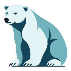 Wall Mural - Cute polar bear icon