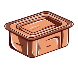 Sticker - Food plastic container package