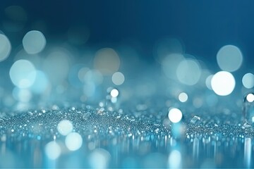 vibrant blue background with an abundance of bubbles generative ai