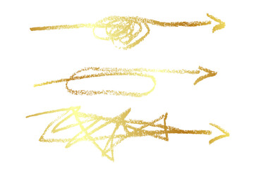 set gold golden simple vector complicated way to destination sketch curl arrow single one line art, continuous 
