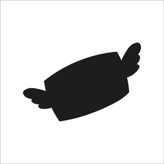 Wall Mural - Black silhouette. Vector illustration isolated on white background. Design element. Template for your design, books, stickers, posters, cards, child clothes.